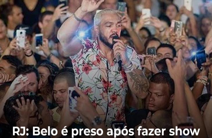 RJ: Belo é preso após fazer show no Complexo da Maré