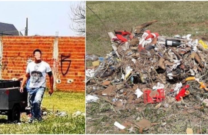 Homem joga entulho em área do bairro São Miguel, é flagrado e persegue morador