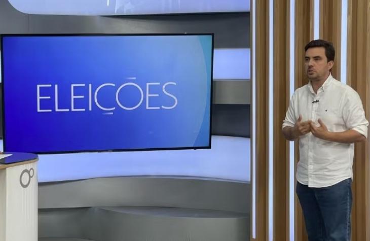 Em sabatina na TV TEM, candidato a prefeito Vinicius Camarinha mente e é corrigido ao vivo pelos jornalistas