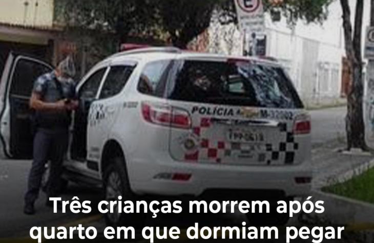 Três crianças morrem após quarto em que dormiam pegar fogo em Poá