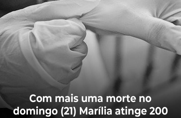 Com mais uma morte no domingo (21) Marília atinge 200 óbitos por Covid-19