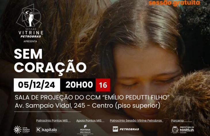 ‘Sem coração’, filme brasileiro rodado em Alagoas, estará em cartaz no Clube de Cinema de Marília na quinta-feira, dia 5