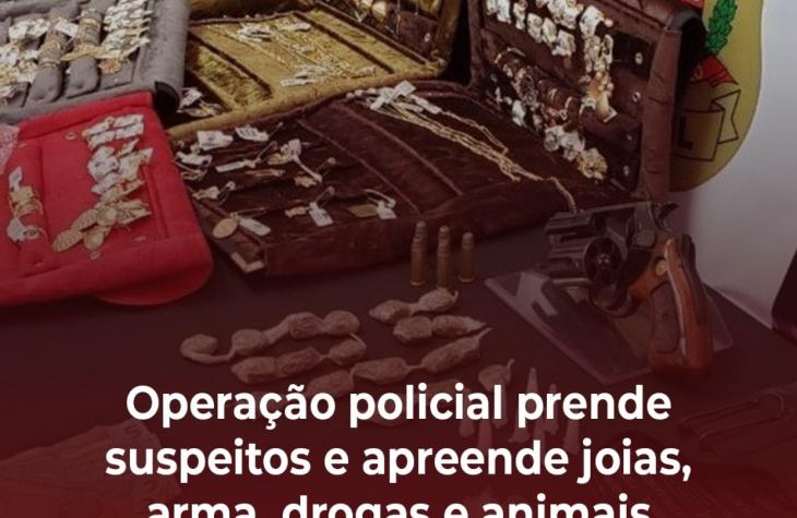 Operação policial prende suspeitos e apreende joias roubadas