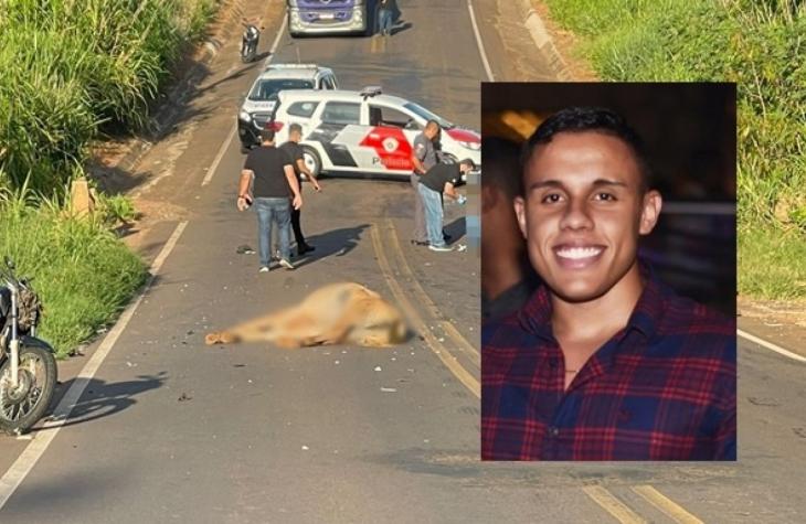 Jovem de 20 anos morre após bater moto em cavalo solto na pista