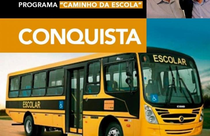 Prefeito Daniel Alonso e Capitão Augusto conquistam mais um ônibus escolar do Programa “Caminho da Escola”