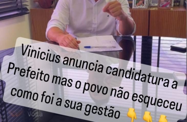 VINICIUS CAMARINHA (PSDB) AFIRMA QUE VAI ABANDONAR CARGO DE DEPUTADO ESTADUAL PRA SER CANDIDATO A PREFEITO
