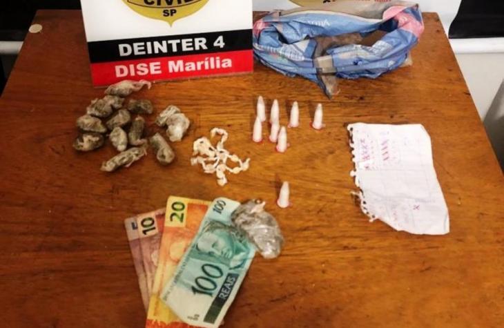 Dise apreende adolescente de 15 anos e porções de drogas em rua da zona norte