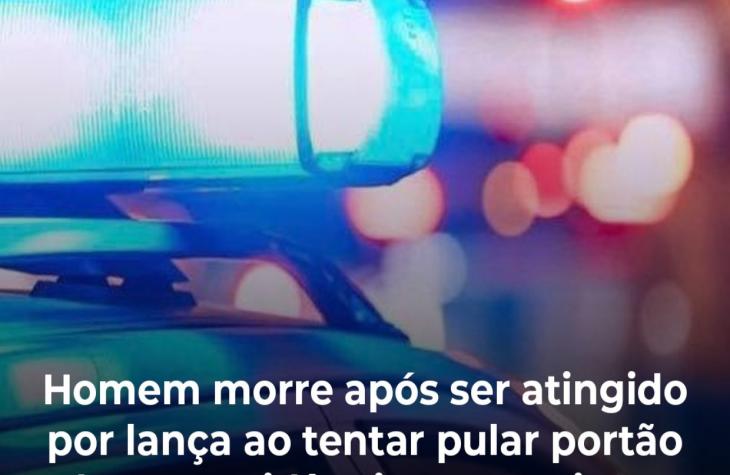 Homem morre após ser atingido por lança ao tentar pular portão de sua residência em Guaiçara