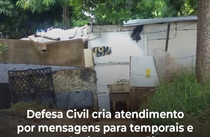 Defesa Civil cria atendimento por mensagens para temporais e urgências em Marília