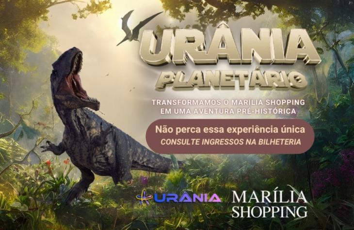 Marília Shopping recebe exposição do Planetário Urânia e convida o público para uma aventura pré-histórica