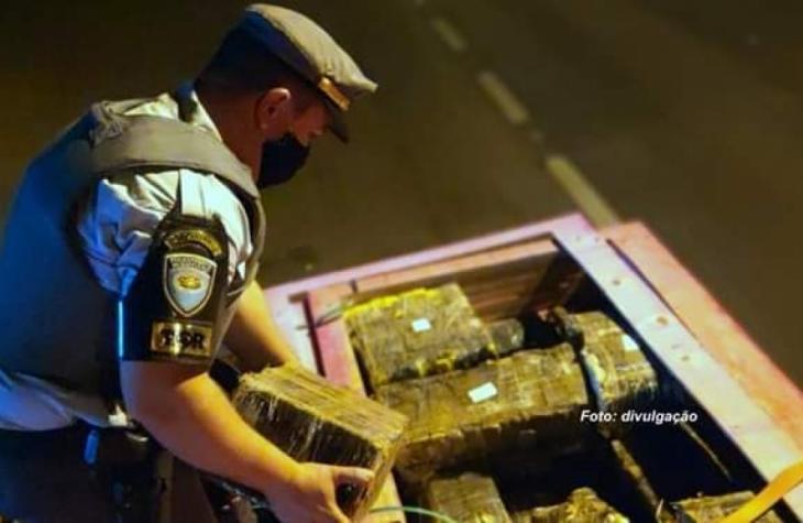 Polícia Rodoviária apreende carregamento de maconha que seria trazido para Marília