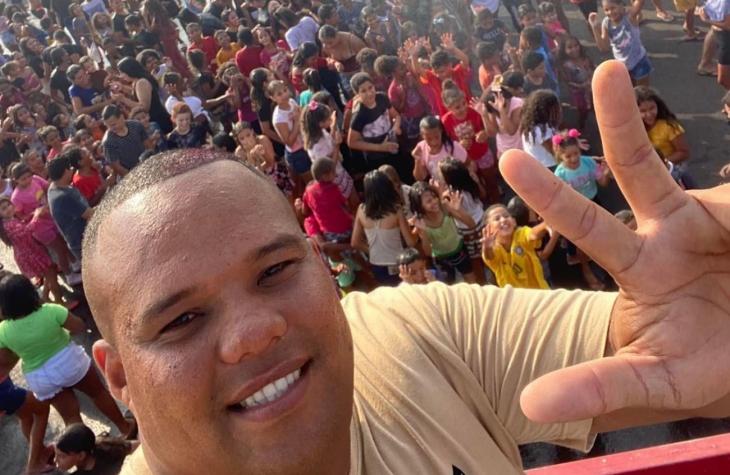 Guilherme BKS Burcão, jovem líder comunitário, reafirma compromisso com tradição das festas para crianças de Marília