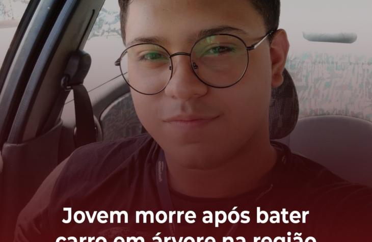 Jovem morre após bater carro em árvore na região