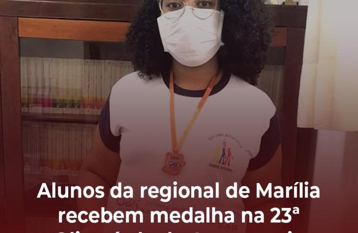 Alunos da regional de Marília recebem medalha na 23ª Olimpíada de Astronomia